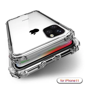 LOVECOM Armura Transparent Caz Pentru iPhone Pro 13 12 11 Pro Max XS Max XR 7 8 6 Plus X Colț rezistent la Șocuri Moale cu Capac de Silicon