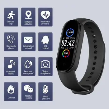 M5 Smart Sport Band Fitness Tracker Inteligent Memento Apel Informații Împinge Sedentar Reamintesc Smart Watch Pentru IOS Android