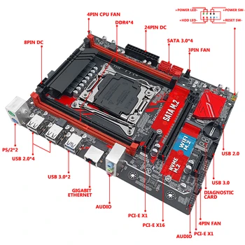 MAȘINIST X99 Kit Placa de baza LGA 2011-3 Cu Xeon E5 2620 V3 CPU ECC DDR4 16GB (2*8G) Memorie Ram NVME M. 2 M ATX, SATA 3.0 RS9