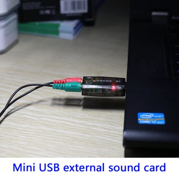 Mini Usb Extern 3.5 mm Microfon Jack pentru Căști setul cu Cască Stereo 3d placa de Sunet Audio Adaptor Nou Difuzor de Interfață Pentru Laptop