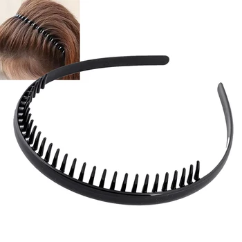 Moda Femei Barbati Unisex Negru Ondulat Părul Capului Hoop Bandă Sport Bentita Hairband accesorii de par