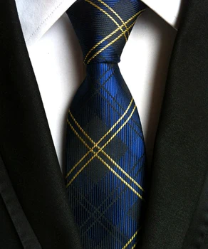 New Sosire Verificări Geometrice Cravată Albastru Rosu Alb Cravate Pentru Bărbați Țesături Jacquard De Mătase Gât Cravată Costum De Afaceri Formal Petrecere De Nunta