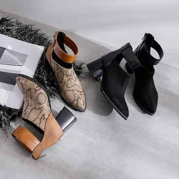 Noul Brand de Moda de Lux pentru Femei Cizme 2021 Iarna Doamnelor Elegante, Pantofi cu Tocuri Înalte Stil Britanic Botine Femeie de Boot