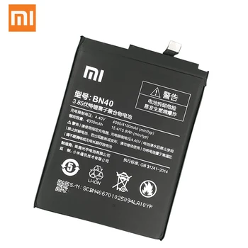 Orginal Xiao mi BN40 4100mAh Baterie Pentru Xiaomi Redmi 4 Pro Prime 3G RAM ROM 32G de Înaltă Calitate Telefon Înlocuire Baterii