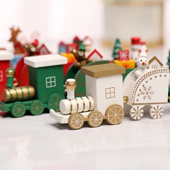 Ornamente De Craciun Din Lemn De Tren Decor De Crăciun Pentru Casa Lui Moș Crăciun Copiii Cadou Natale, Navidad Decoratiuni De Anul Nou 2022