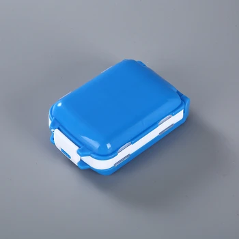 Portabil de Mici Pill Box Pliabil cu Trei Straturi 8 Compartimente Cutie Creative Cutie Banda de Plastic cu Capac Cutie