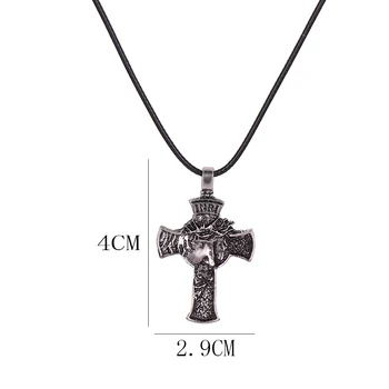 Religioase Isus Crucifix Cross Colier pentru Barbati Femei Moda Salvatorul Pandantiv Cu Lanț de Bijuterii Creștin Accesorii