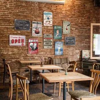 Retro Semn Tort Maizena Epocă Tablă De Metal Sign - Acasă Pub Decor Bar Peștera Garaj Decor Decor Restaurant De Pe Litoral Shop Decor