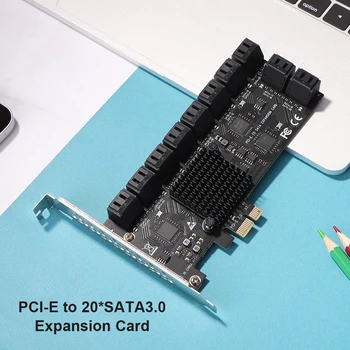 SA3120J Adaptor PCIE 20 De Portul PCI-Express X1 la SATA 3.0 Card de Expansiune 6Gbps de Mare Viteză Add Pe Card W/ PCI-E X4 X8 X16