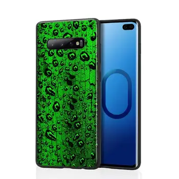 Silicon Negru Acoperi Frumos Smarald Verde pentru Samsung Galaxy Note Pro 10 9 8 Plus S10 5G S9 S8 S7 S6 Plus caz de Telefon