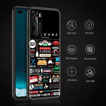 Telefon moale Caz Pentru Huawei P30 P40 P20 Pro P10 Lite P Inteligente 2019 2020 Silicon Fundas Capacul Central Perk Cafea prietenii tv