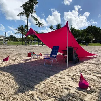 Umbrelă de soare pe Plajă Cort parasolar Cort Parasolar Embrane Umbrelă de soare la Plajă Baldachin Plaja Cort Cu saci de Nisip pe Plajă Accesoriu