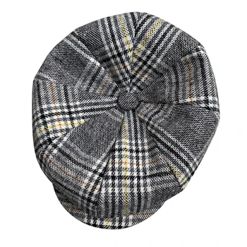 Vintage Om Palarie Barbati Carouri Pălărie vânzător de ziare Toamna Iarna Berete Amestec de Lână Femei Anglia Gatsby Pălărie Bărbați Driver Capac Plat BLM372
